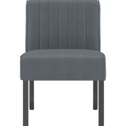 New vidaXL Armlös fåtölj sammet Mörkgrå