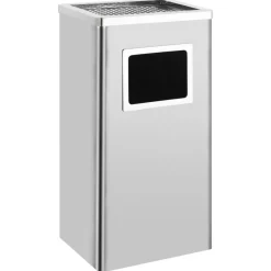 Outlet vidaXL Askfat/soptunna 45 L rostfritt stål Silver