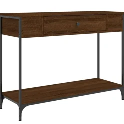 vidaXL Avlastningsbord brun ek 100x34,5x75 cm konstruerat trä