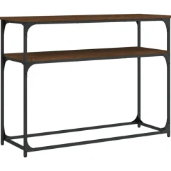 vidaXL Avlastningsbord brun ek 100x35,5x75 cm konstruerat trä