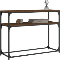 vidaXL Avlastningsbord brun ek 100x35,5x75 cm konstruerat trä