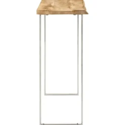 Sale vidaXL Avlastningsbord med levande kant 105x33x76 cm massivt mangoträ Silver