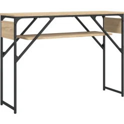 Hot vidaXL Avlastningsbord med hylla sonoma-ek 105x30x75cm konstruerat trä Sonoma ek