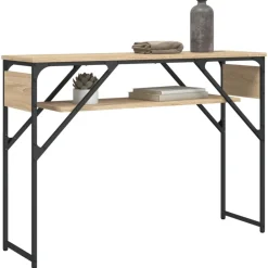 Hot vidaXL Avlastningsbord med hylla sonoma-ek 105x30x75cm konstruerat trä Sonoma ek