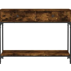 Online vidaXL Avlastningsbord 100x34,5x75 cm konstruerat trä Rökfärgad ek