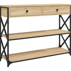 Clearance vidaXL Avlastningsbord sonoma-ek 100x28x75 cm konstruerat trä Sonoma ek