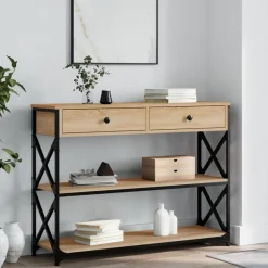 Clearance vidaXL Avlastningsbord sonoma-ek 100x28x75 cm konstruerat trä Sonoma ek