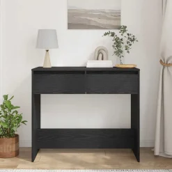 vidaXL Avlastningsbord svart ek 89x41x76,5 cm konstruerat trä