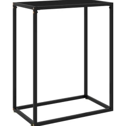 Online vidaXL Avlastningsbord 60x35x75 cm härdat glas Svart