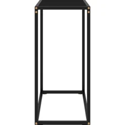 Online vidaXL Avlastningsbord 60x35x75 cm härdat glas Svart