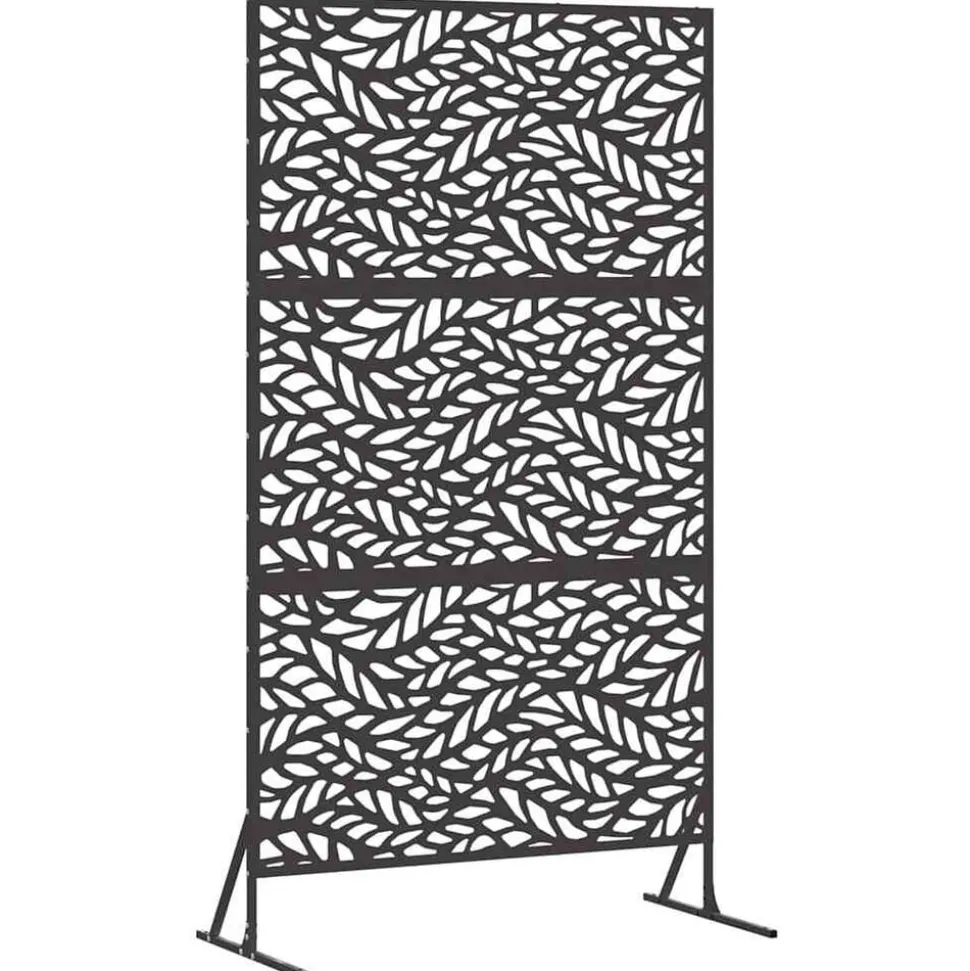 vidaXL Avskärmningsskärm Svart 100 x 50 x 180 cm Stål