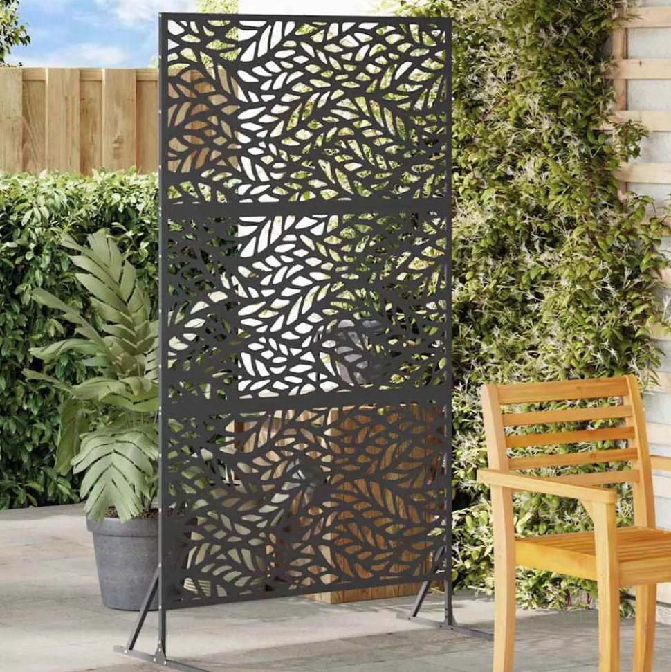 vidaXL Avskärmningsskärm Svart 100 x 50 x 180 cm Stål