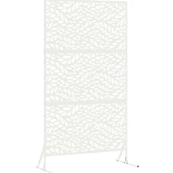 vidaXL Avskärmningsskärm Vit 100 x 50 x 180 cm Stål