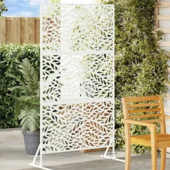 vidaXL Avskärmningsskärm Vit 100 x 50 x 180 cm Stål