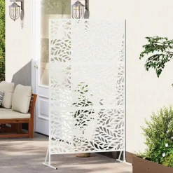 vidaXL Avskärmningsskärm Vit 100 x 50 x 180 cm Stål