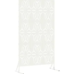 Clearance vidaXL Avskärmningsskärm 100 x 50 x 180 cm Stål Vit