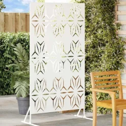 Clearance vidaXL Avskärmningsskärm 100 x 50 x 180 cm Stål Vit