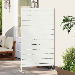 Best vidaXL Avskärmningsskärm 100 x 50 x 180 cm Stål Vit