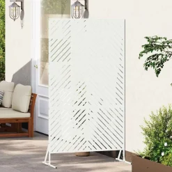 vidaXL Avskärmningsskärm Vit 100 x 50 x 180 cm Stål