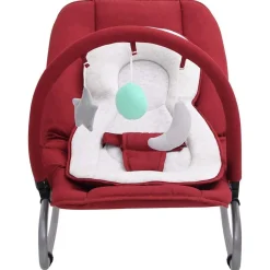 vidaXL Babysitter röd stål