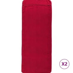 vidaXL Badhanddukar 2 st vinröd 60x135 cm tyg 400 gsm
