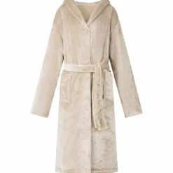 Hot vidaXL Badräkt Hoodie s Flanell Beige