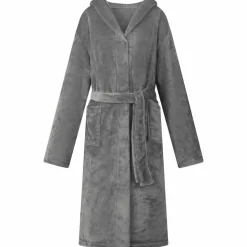 vidaXL Badräkt Hoodie Mörkgrå s Flanell