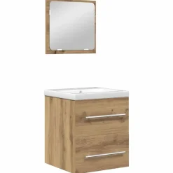 New vidaXL Badrumsmöbelset med låda 2 pcs Konstruerat trä artisan ek