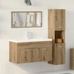 vidaXL Badrumsmöbler set 3 delar artisan ek konstruerat trä