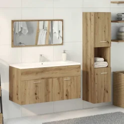 vidaXL Badrumsmöbler set 3 delar artisan ek konstruerat trä