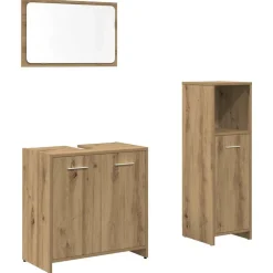 vidaXL Badrumsmöbler set 3 delar artisan ek konstruerat trä