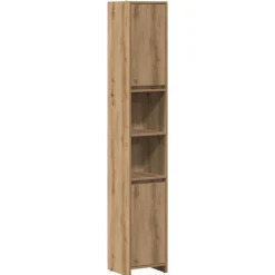vidaXL Badrumsskåp artisan ek 30x30x183,5 cm konstruerat trä