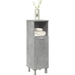 Discount vidaXL Badrumsskåp 30x30x95 cm konstruerat trä Betonggrå