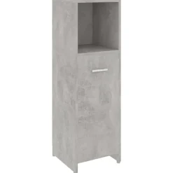 vidaXL Badrumsskåp 30x30x95 cm konstruerat trä Betonggrå