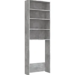 vidaXL Badrumsskåp betonggrå 64x24x190 cm