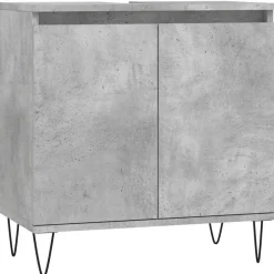 vidaXL Badrumsskåp betonggrå 58x33x60 cm konstruerat trä