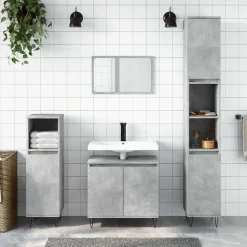 vidaXL Badrumsskåp betonggrå 58x33x60 cm konstruerat trä