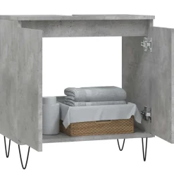 vidaXL Badrumsskåp betonggrå 58x33x60 cm konstruerat trä