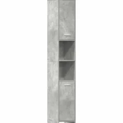 vidaXL Badrumsskåp betonggrå 30x30x183,5 cm konstruerat trä