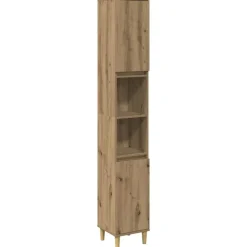 Best vidaXL Badrumsskåp ek 30x30x190 cm konstruerat trä artisan ek