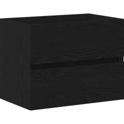 Best vidaXL Badrumsskåp med handfat med låda 60 x 38,5 x 45 cm Svart ek