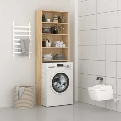 vidaXL Badrumsskåp sonoma-ek 64x24x190 cm