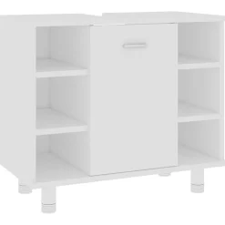 New vidaXL Badrumsskåp 60x32x53,5 cm konstruerat trä Vit