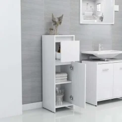 vidaXL Badrumsskåp vit 30x30x95 cm konstruerat trä