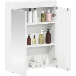 Hot vidaXL Badrumsspegelskåp TULUM 60 x 16,5 x 78 cm Konstruerat trä Vit
