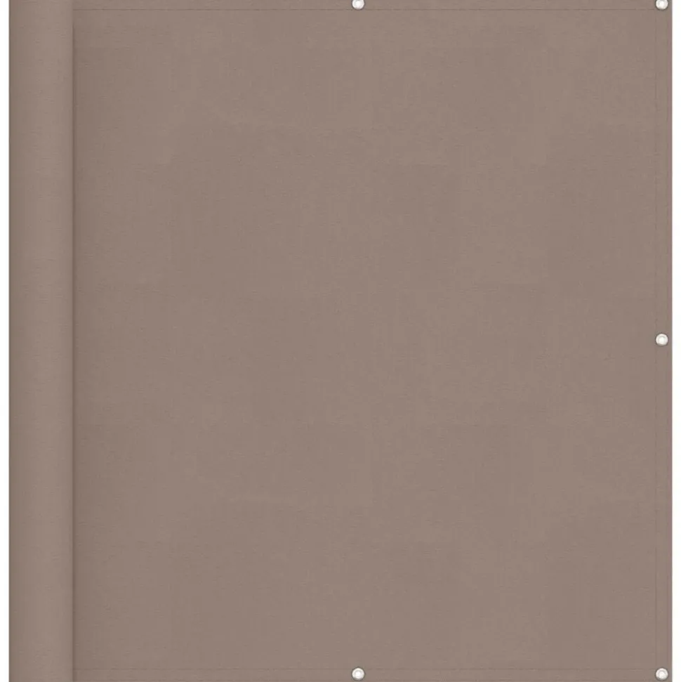vidaXL Balkong Skärm Taupe 110 x 500 cm Oxford Tyg