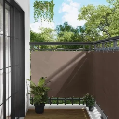 vidaXL Balkong Skärm Taupe 110 x 700 cm Oxford Tyg