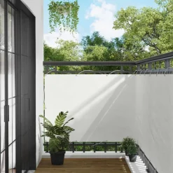 vidaXL Balkong Skärm Vit 110 x 800 cm Oxford Tyg