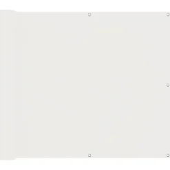 vidaXL Balkong Skärm Vit 100 x 500 cm Oxford Tyg