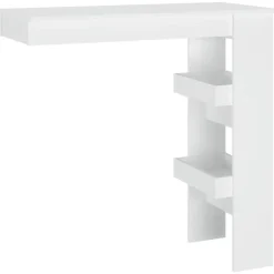 Online vidaXL Barbord väggmonterat 102x45x103,5 cm konstruerat trä Vit